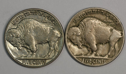 1935 D & P Buffalo Nickel 5c - Denver & Philadelphia