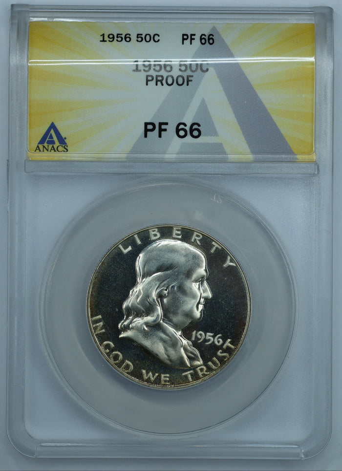 1956 Franklin Half Dollar 50c - ANACS PF66