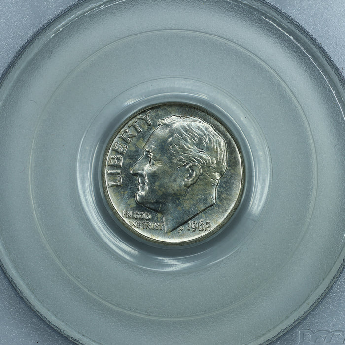 1962 D (Denver) Roosevelt Dime 10c - PCGS MS64 Old Sample Holder