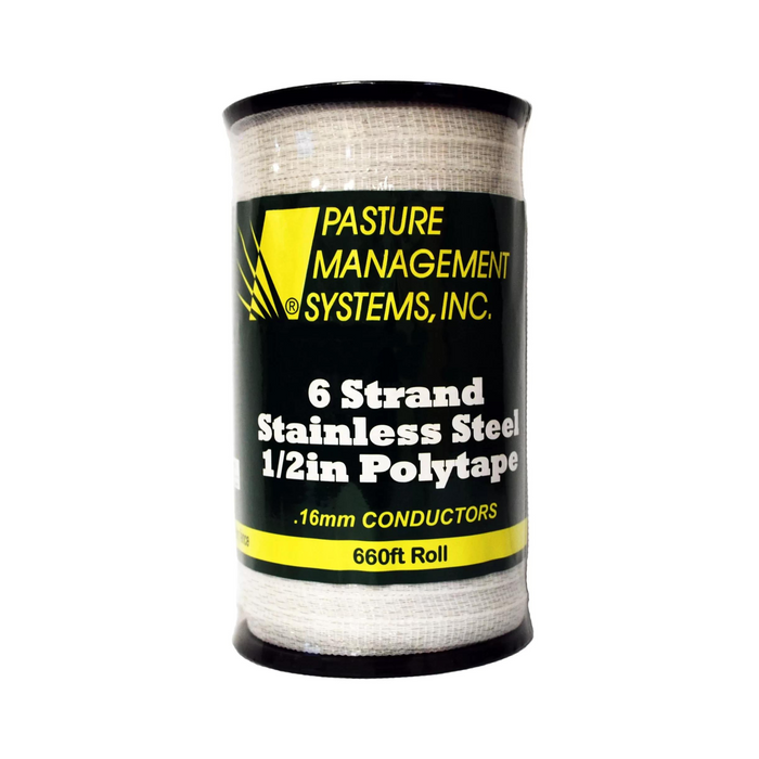6 Strand Stainless Steel 1/2" Polytape - Pittsboro Feed