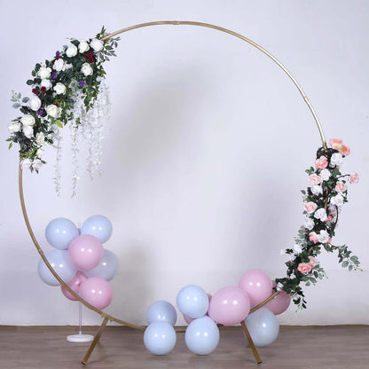 Decorative floral arch with balloons for events or weddings