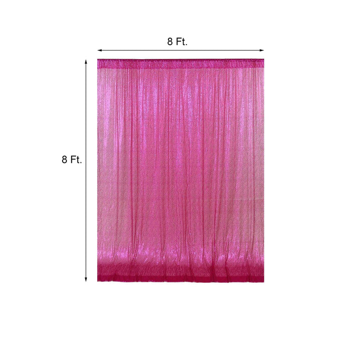 8 ft pink shimmer curtain with dimensions