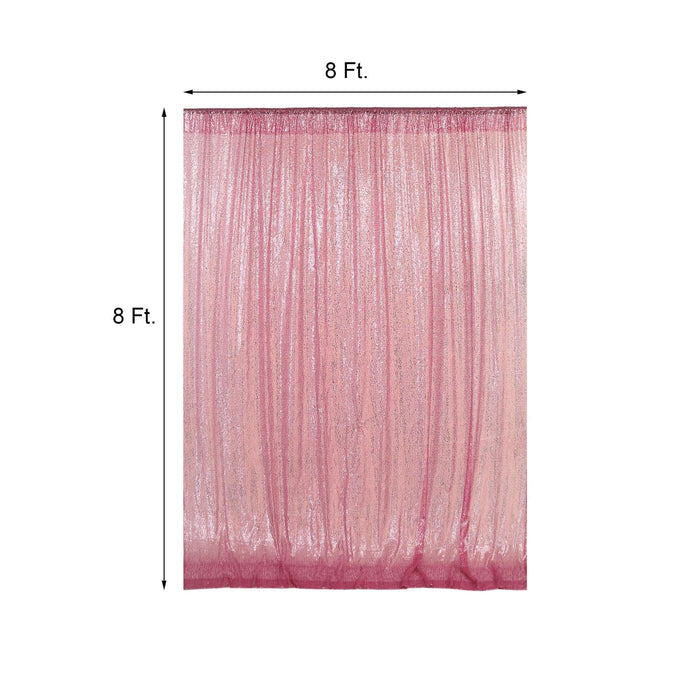 Pink sheer curtain, 8 ft x 8 ft, perfect for home décor or event styling.