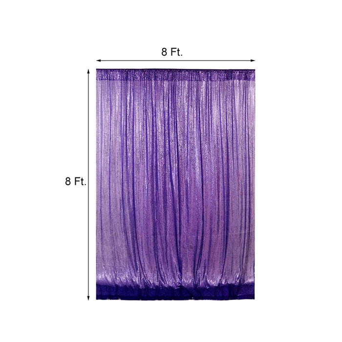 Purple 8 ft. backdrop curtain for events and photo shoots