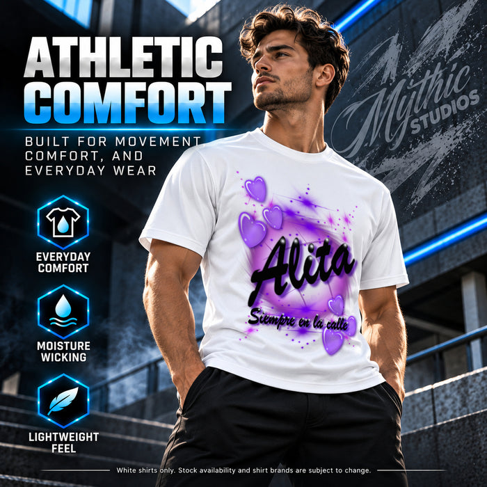 Personalized Heart Name T-Shirt by Mythic Airbrush, additional product image 4