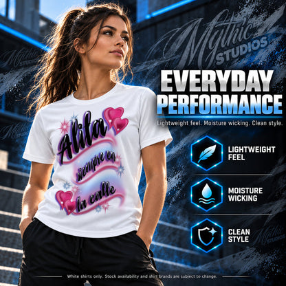 Custom Hearts Name T-Shirt by Mythic Airbrush, additional product image 5