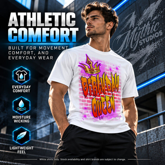 Graffiti Brick Wall Name T-Shirt by Mythic Airbrush, additional product image 4