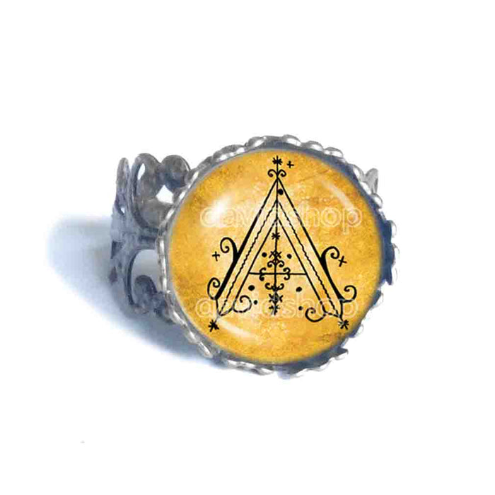 Agaou Veve Voodoo Ring Fashion Jewelry Agaou Veve Vodou Symbol Art Cute Gift Cosplay Charm