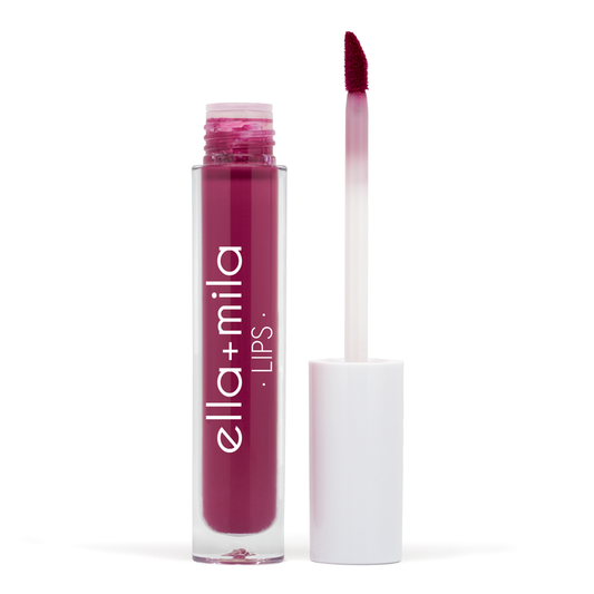 Velvet Matte Agent Provocateur berry plum liquid lipstick tube with applicator wand – ella+mila Lips