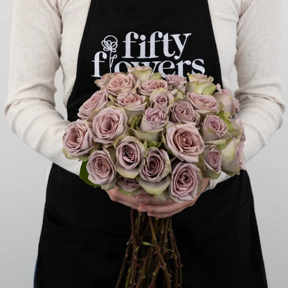 Amnesia Lavender Novelty Rose Apron - Image