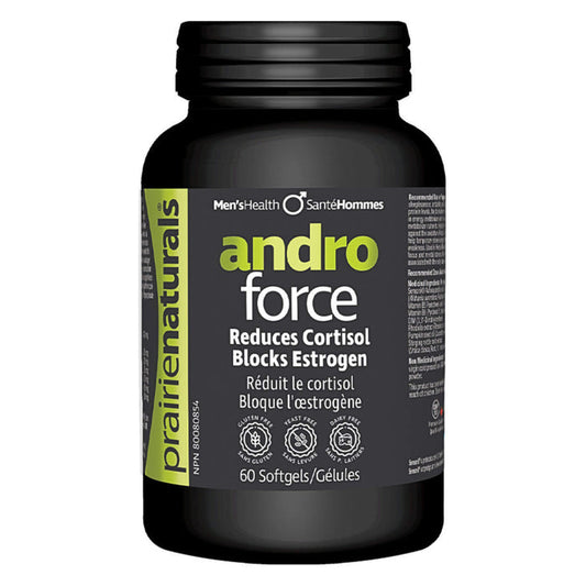 Bottle of Prairie Naturals Andro Force 60 Softgels