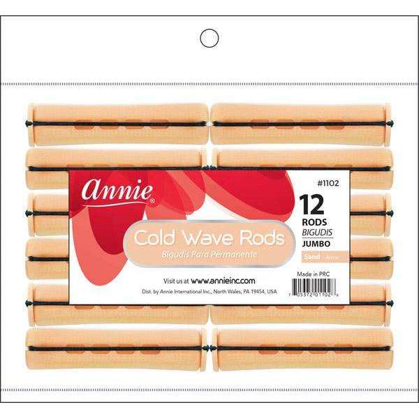 Annie Cold Wave Rods 11/16 Inch Jumbo, 12 Count, Sand