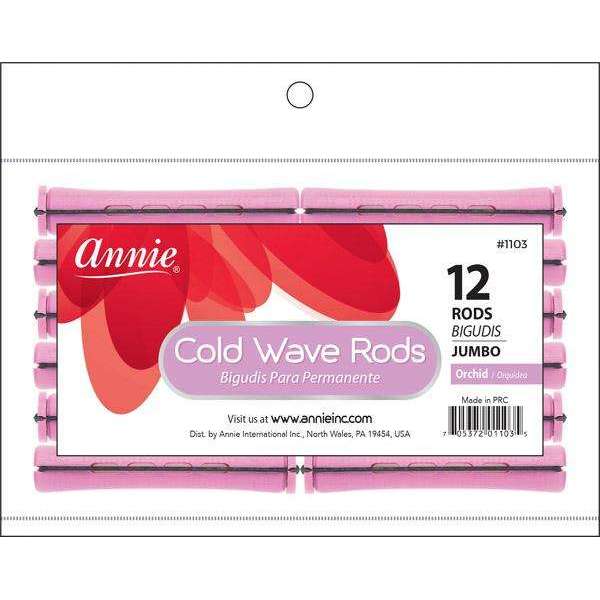 Annie Cold Wave Rods Long 9/16 Inch, 12 Count, Orchid