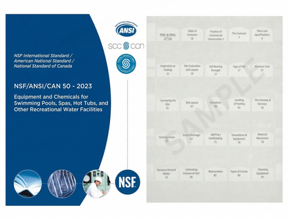 ANSI NSF 50 Equipment for Swimming Pools, Spas, Hot Tubs, and other Recreational Water Facilities, 2023
