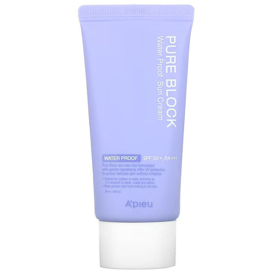 A'PIEU pure block waterproof sun cream SPF 50+ PA+++ واقي شمس ضد الماء من ايبيو