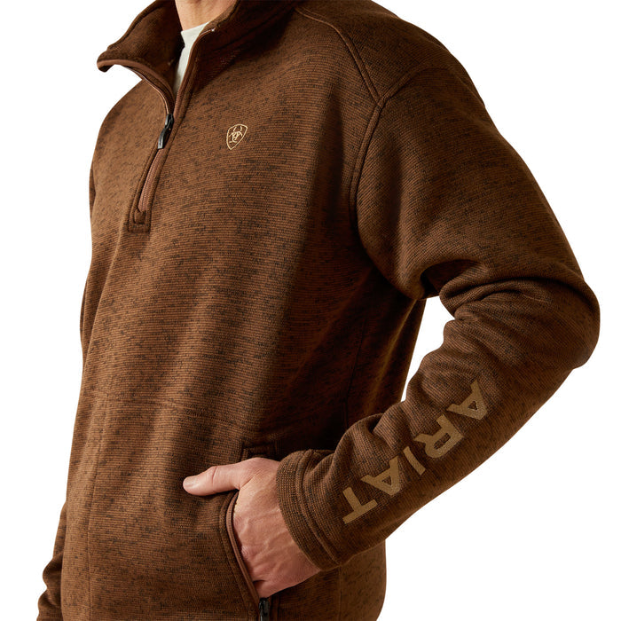 Ariat Men's Caldwell Logo 1/4 Zip Sweater Sweatshirts & Hoodies Ariat
