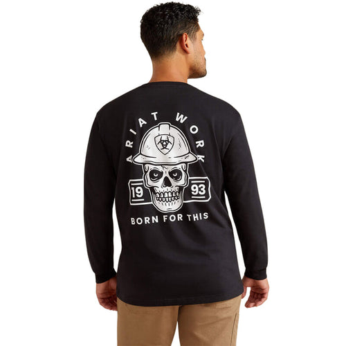 Ariat Men's Rebar Cotton Strong Hardhead T-Shirt Long Sleeve T-Shirts Ariat Black 2XL Reg
