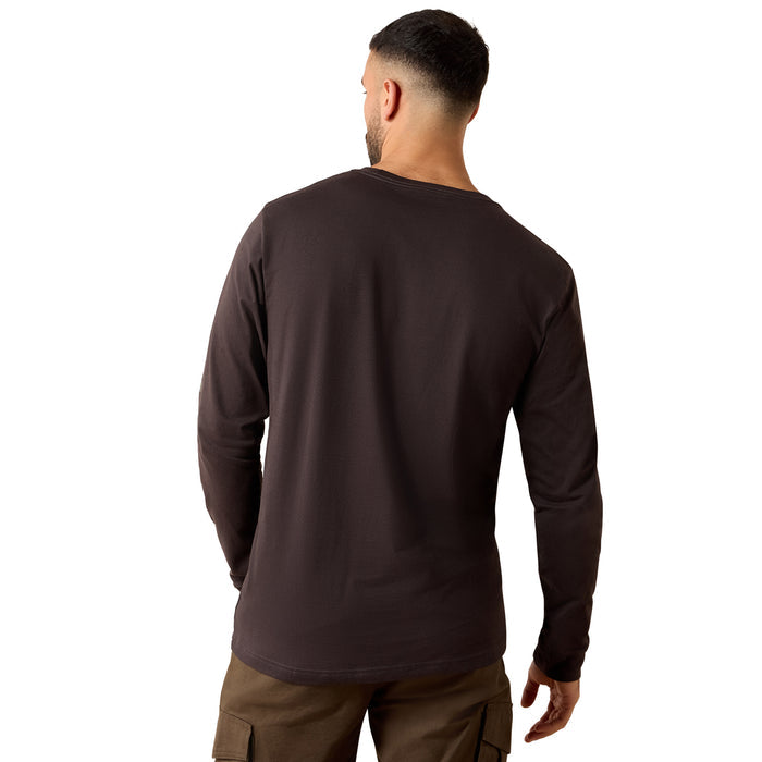 Ariat Men's Rebar Cotton Strong Standard Logo Pocket Long Sleeve T-Shirt Long Sleeve T-Shirts Ariat