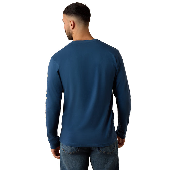 Ariat Men's Rebar Cotton Strong Standard Logo Pocket Long Sleeve T-Shirt Long Sleeve T-Shirts Ariat