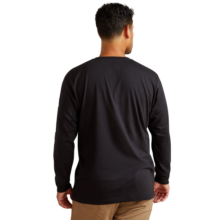 Ariat Men's Rebar Cotton Strong Standard Logo Pocket T-Shirt Long Sleeve T-Shirts Ariat