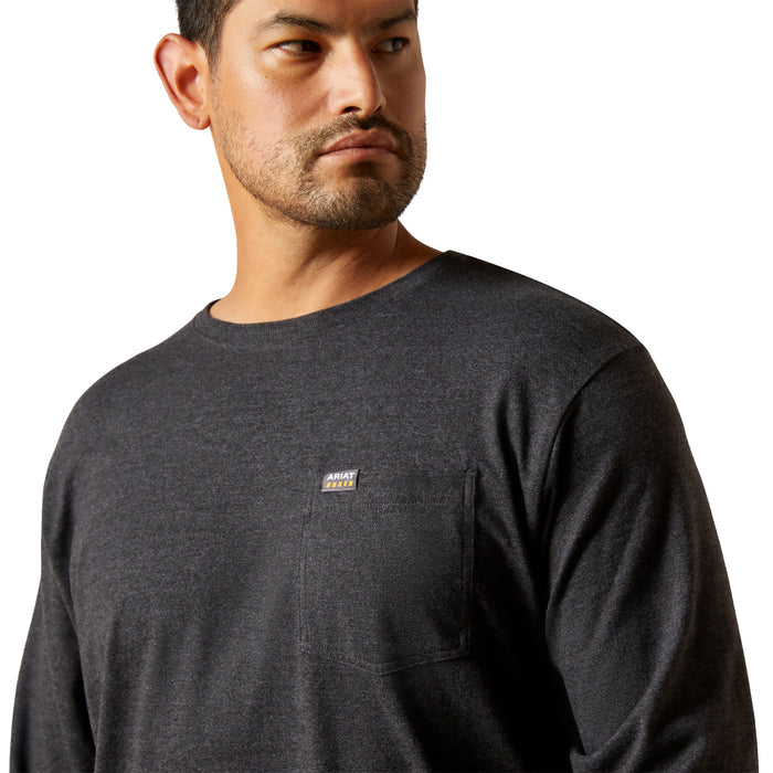 Ariat Men's Rebar Cotton Strong Standard Pocket T-Shirt Long Sleeve T-Shirts Ariat