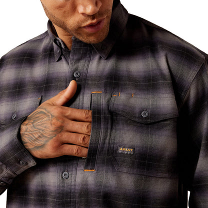 Ariat Men's Rebar Flannel Durastretch Long Sleeve Work Shirt Work Shirts Ariat