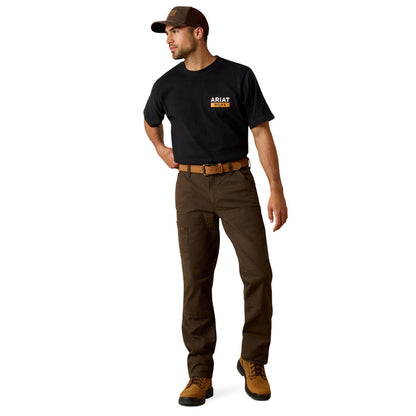 Ariat Men's Rebar M4 Low Rise DuraStretch Made Tough Double Front Stackable Straight Leg Pant Pants Ariat