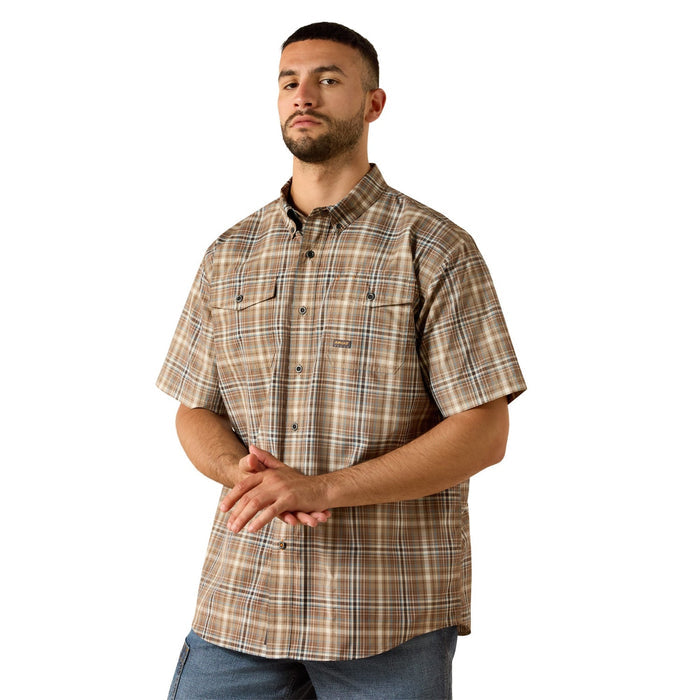 Ariat Men's Rebar Made Tough VentTEK DuraStretch Work Shirt Work Shirts Ariat Pinecone 2XL Reg