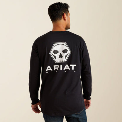 Ariat Men's Rebar Workman Bolt Skull Graphic Long Sleeve Tee Long Sleeve T-Shirts Ariat