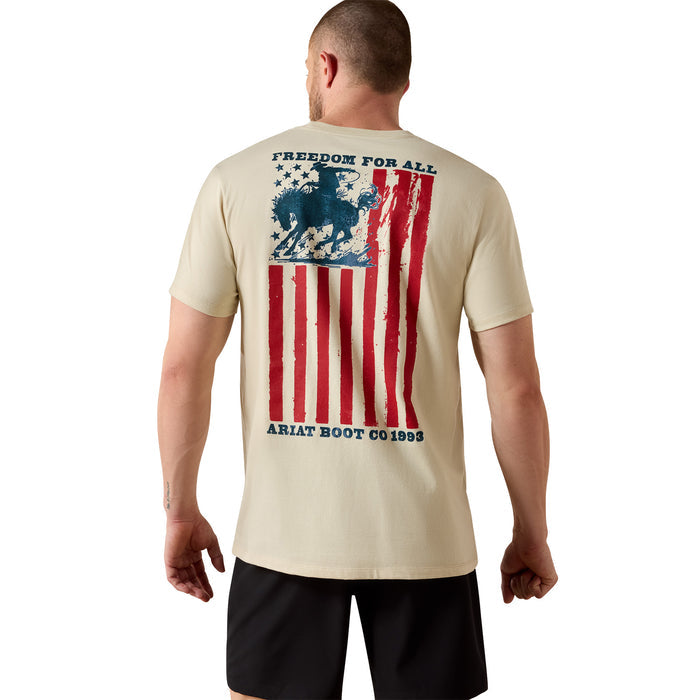 Ariat Men's Split Freedom Painted Classic Fit T-Shirt T-Shirts Ariat Natural 2XL Reg