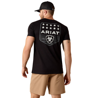 Ariat Men's Stripe Patriotic Badge T-Shirt T-Shirts Ariat Black 2XL Reg