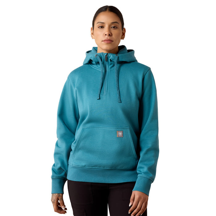 Ariat Women's Skill Set 1/2 Zip Hoodie Sweatshirts & Hoodies Ariat Storm Blue Heather 1XL Plus