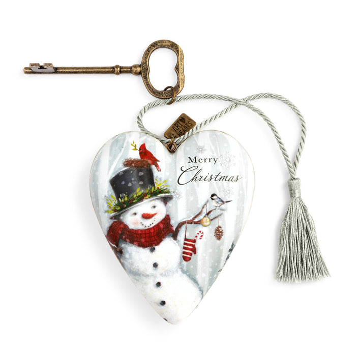 Art Heart Snowman Merry Xmas