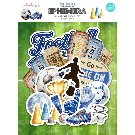 Asuka Studio - Ephemera - Matchday Football - 32/Pkg. Available at Embellish Away located in Bowmanville Ontario Canada.