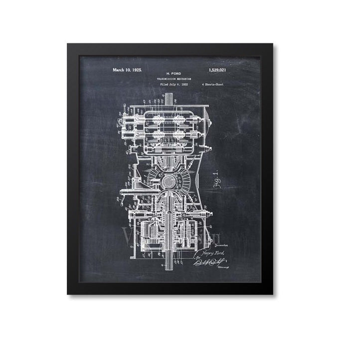 Henry Ford Transmission Patent Print