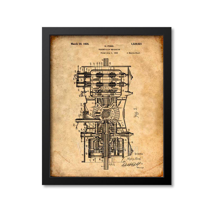Henry Ford Transmission Patent Print
