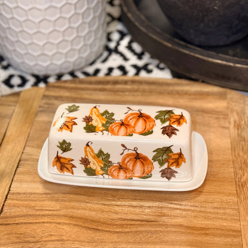 Autumnal Ceramic Butter Dish