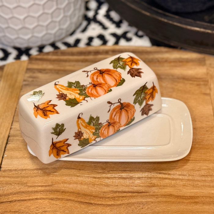 Autumnal Ceramic Butter Dish