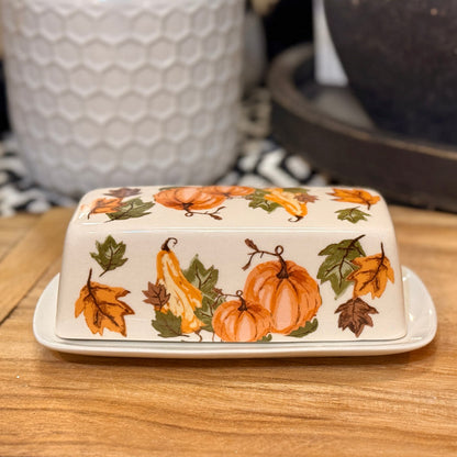 Autumnal Ceramic Butter Dish