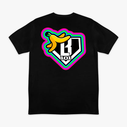 Black Banana Neon graphic tee — back view
