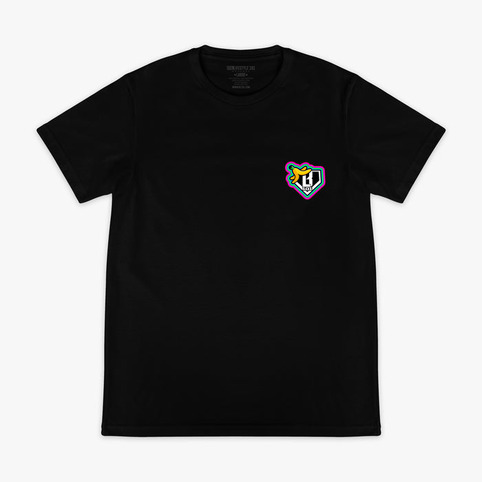 Black Banana Neon graphic tee — front view
