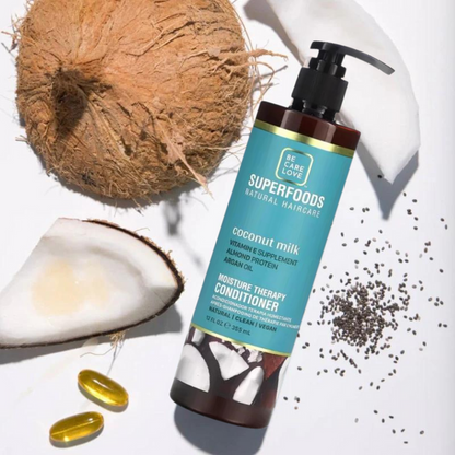Be Care Love - Superfoods - Moisture Therapy Conditioner -Coconut Milk - 355 ml.
