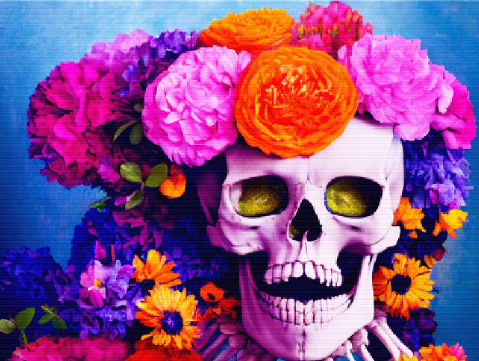 Beautiful Floral Skull