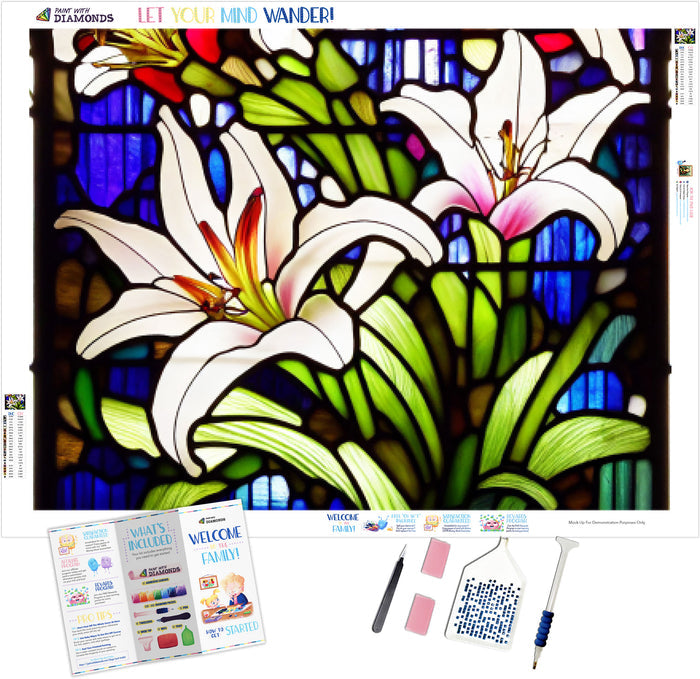 Beautiful Stained Glass Lillies