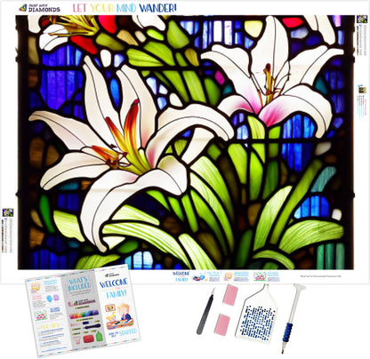Beautiful Stained Glass Lillies