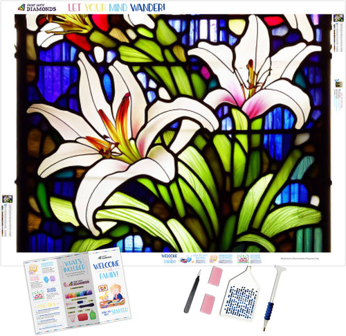 Beautiful Stained Glass Lillies