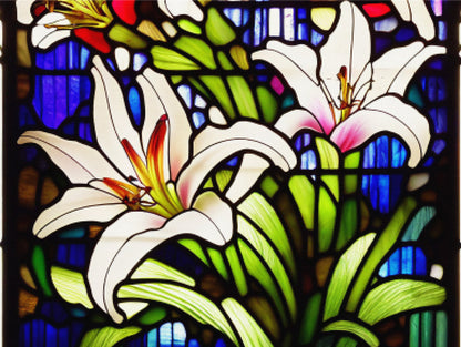 Beautiful Stained Glass Lillies