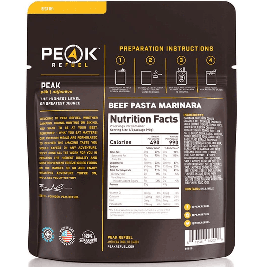 Beef Pasta Marinara Meal