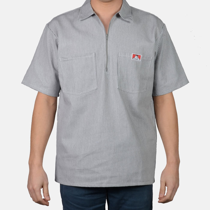 Ben Davis Men's Short Sleeve Work Shirt Work Shirts Ben Davis Hickory 2XL Reg
