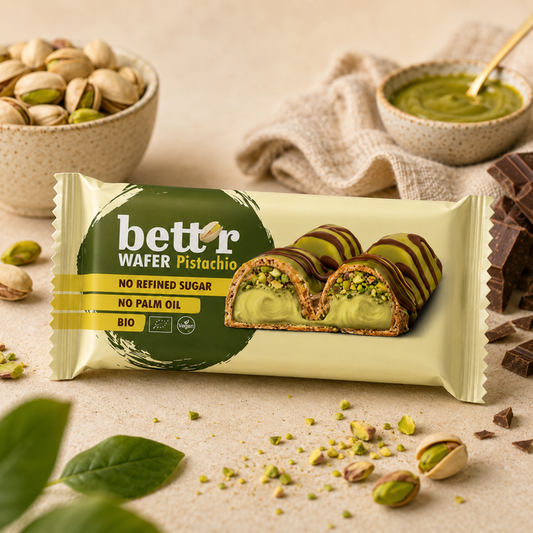 Bett'r - Vaffel med pistacie - Økologisk vaffelbar